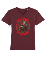 Biker Santa Tricou mânecă scurtă guler V Bărbat Presenter