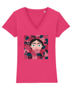 Rose Garden Tricou mânecă scurtă guler V Damă Evoker