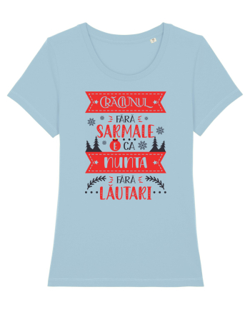 Craciunul fara sarmale Sky Blue