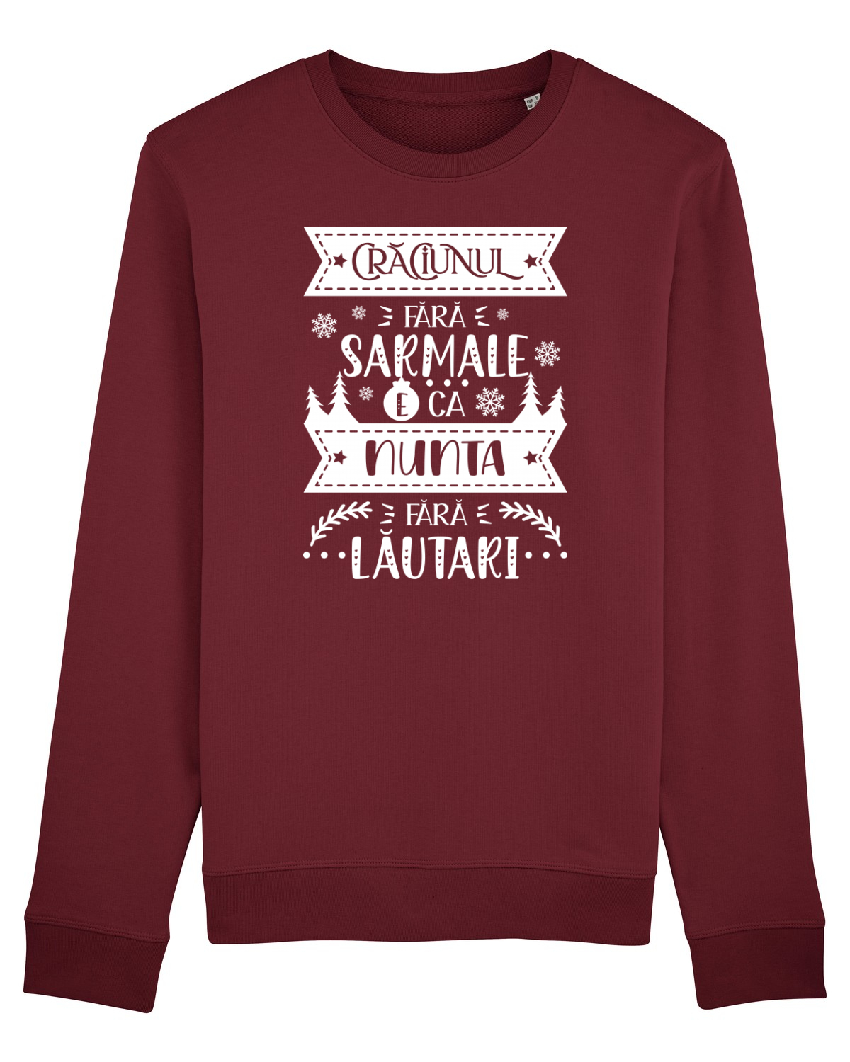 Bluză mânecă lungă Unisex Rise Burgundy