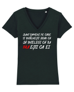 Sunt oameni... Tricou mânecă scurtă guler V Damă Evoker