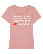 Sunt oameni... Tricou mânecă scurtă guler larg fitted Damă Expresser