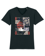 București Tricou mânecă scurtă guler V Bărbat Presenter