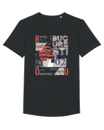 București Tricou mânecă scurtă guler larg Bărbat Skater