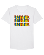 Patriot Romania  Tricou mânecă scurtă guler larg Bărbat Skater