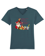 O, brad frumos Tricou mânecă scurtă guler V Bărbat Presenter
