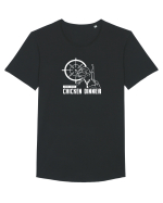 White dinner Tricou mânecă scurtă guler larg Bărbat Skater