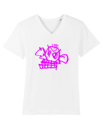 Arcane - Jinx Monkey  Tricou mânecă scurtă guler V Bărbat Presenter
