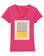 Hairbrush Tricou mânecă scurtă guler V Damă Evoker