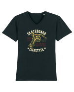 Skateboard Lifestyle Tricou mânecă scurtă guler V Bărbat Presenter
