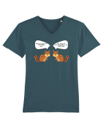 Vaccination Tricou mânecă scurtă guler V Bărbat Presenter