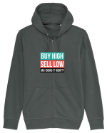 Buy High Sell Low (textbox) Hanorac cu fermoar Unisex Connector