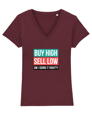 Buy High Sell Low (textbox) Burgundy