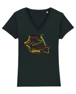 Patriot Romania  Tricou mânecă scurtă guler V Damă Evoker