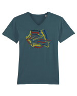 Patriot Romania  Tricou mânecă scurtă guler V Bărbat Presenter