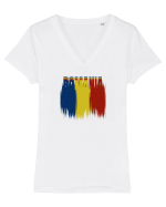 Patriot Romania  Tricou mânecă scurtă guler V Damă Evoker