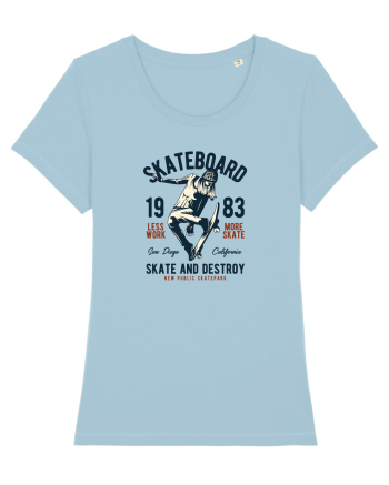 Skateboard Skate and Destroy Sky Blue