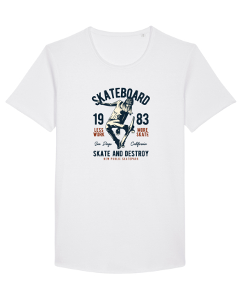 Skateboard Skate and Destroy White