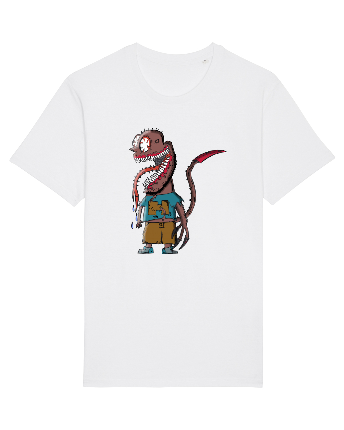 Tricou mânecă scurtă Unisex Rocker White