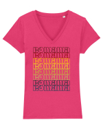 Patriot Romania  Tricou mânecă scurtă guler V Damă Evoker