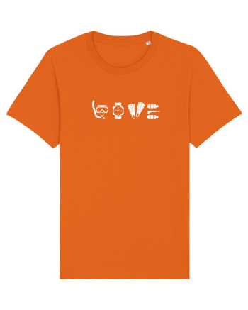 LOVE DIVING Bright Orange