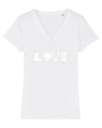 Ski Tricou mânecă scurtă guler V Damă Evoker
