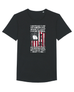 AMERICAN Tricou mânecă scurtă guler larg Bărbat Skater