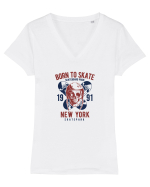 Born to Skate New York Tricou mânecă scurtă guler V Damă Evoker