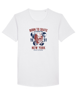 Born to Skate New York Tricou mânecă scurtă guler larg Bărbat Skater