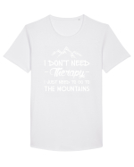 MOUNTAINS Tricou mânecă scurtă guler larg Bărbat Skater
