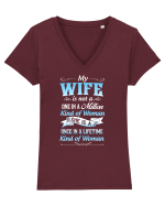 WIFE Tricou mânecă scurtă guler V Damă Evoker
