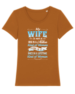 WIFE Tricou mânecă scurtă guler larg fitted Damă Expresser