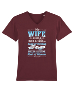 WIFE Tricou mânecă scurtă guler V Bărbat Presenter