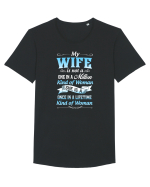 WIFE Tricou mânecă scurtă guler larg Bărbat Skater
