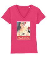 Mia Khalifa Tricou mânecă scurtă guler V Damă Evoker