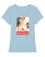 Mia Khalifa Tricou mânecă scurtă guler larg fitted Damă Expresser