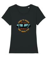 Come to Skate and Have Fun Tricou mânecă scurtă guler larg fitted Damă Expresser