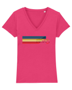Pentru Motociclisti Tricou mânecă scurtă guler V Damă Evoker