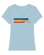 Pentru Motociclisti Tricou mânecă scurtă guler larg fitted Damă Expresser