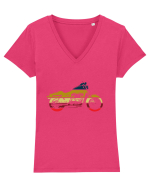 Pentru Motociclisti Tricou mânecă scurtă guler V Damă Evoker
