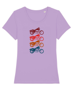 Pentru Motociclisti Tricou mânecă scurtă guler larg fitted Damă Expresser