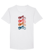 Pentru Motociclisti Tricou mânecă scurtă guler larg Bărbat Skater
