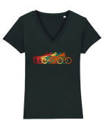 Pentru Motociclisti Tricou mânecă scurtă guler V Damă Evoker