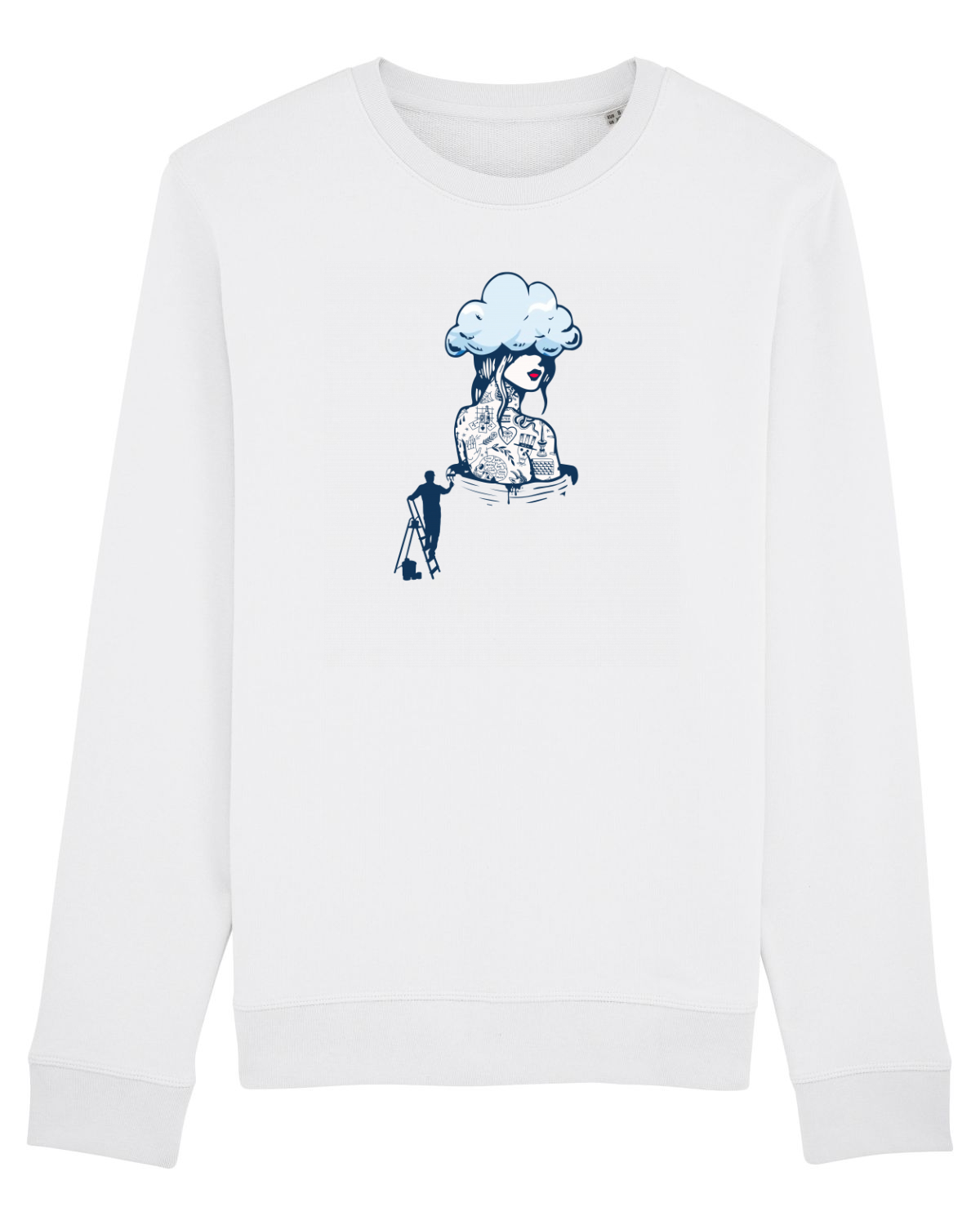 Bluză mânecă lungă Unisex Rise White