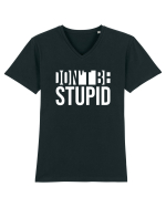 DON'T BE STUPID Tricou mânecă scurtă guler V Bărbat Presenter