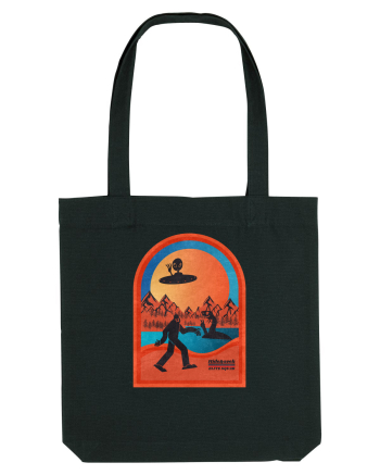 Retro Bigfoot, Alien And Loch Ness Monster Black