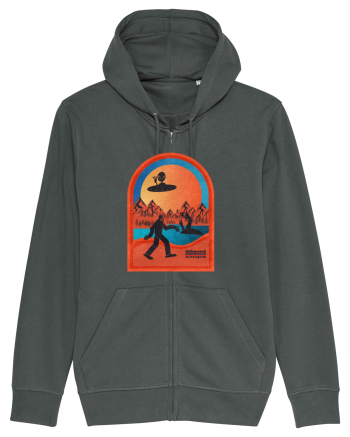 Retro Bigfoot, Alien And Loch Ness Monster Anthracite