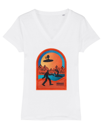 Retro Bigfoot, Alien And Loch Ness Monster White