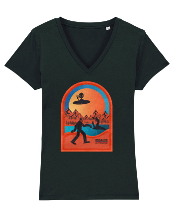Retro Bigfoot, Alien And Loch Ness Monster Black