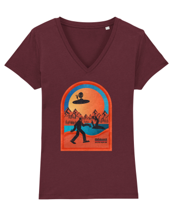 Retro Bigfoot, Alien And Loch Ness Monster Burgundy